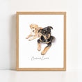 Load image into Gallery viewer, ⭐⭐⭐⭐⭐Custom Watercolour Pet Portrait from Photo
